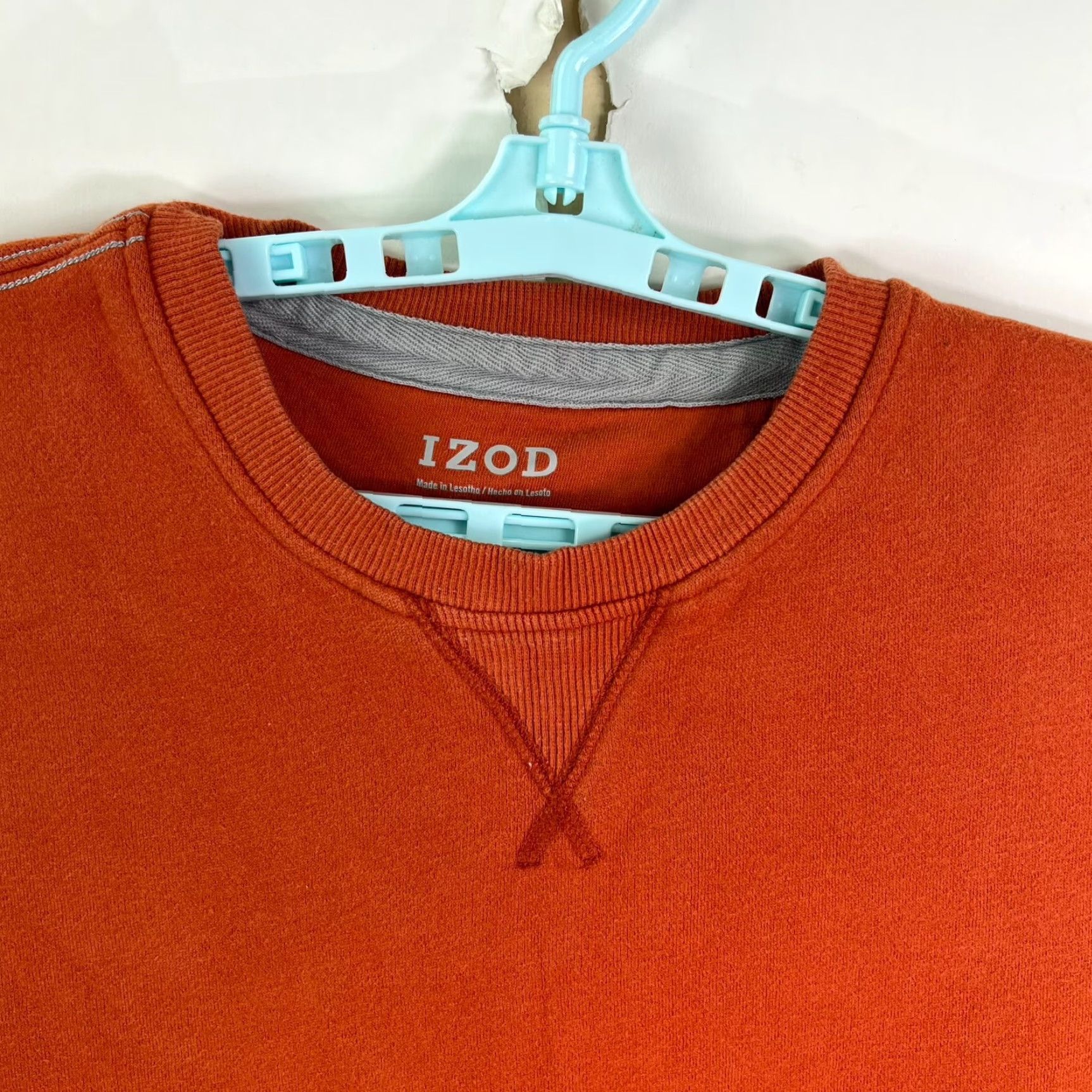 Izod VINTAGE IZOD Long Sleeve Sweatshirt Mens XL Orange Crew Neck Pullover Size US XL / EU 56 / 4 - 2 Thumbnail
