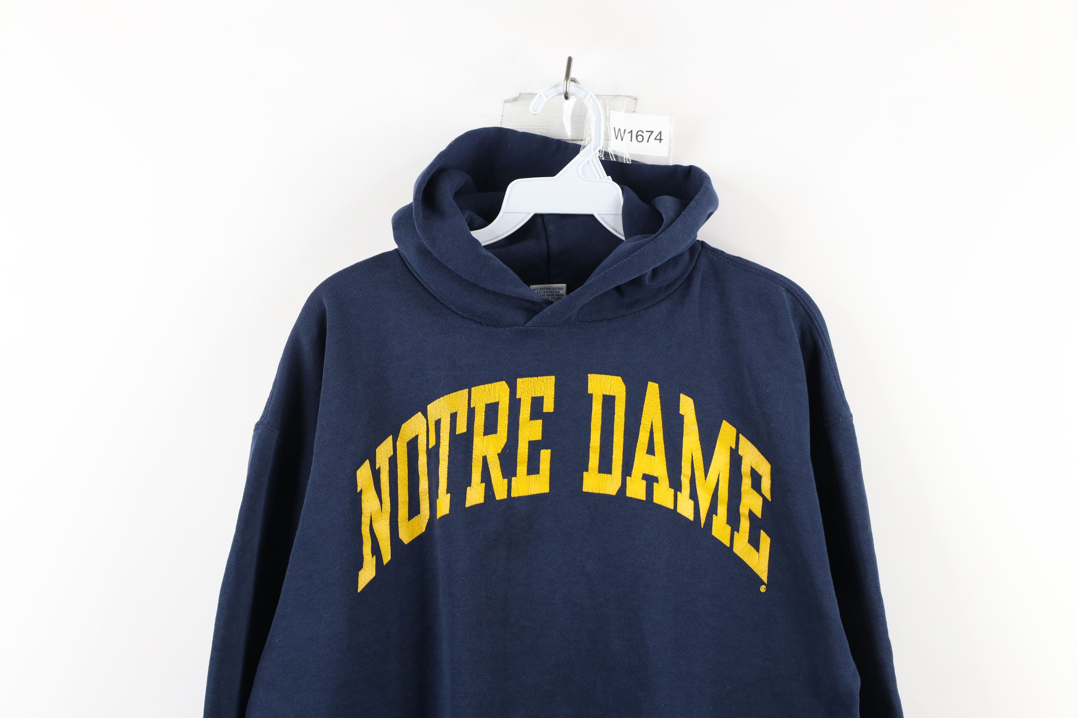 Russell Athletic × Vintage Vintage 90s Russell Athletic Notre Dame University Hoodie Size ONE SIZE - 2 Thumbnail