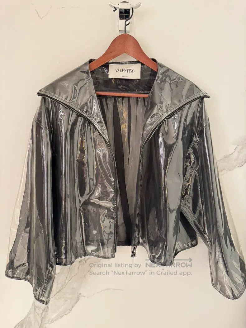 Valentino Valentino Translucent mulberry silk pvc jacket jacket Size XS / US 0-2 / IT 36-38 - 1 Thumbnail