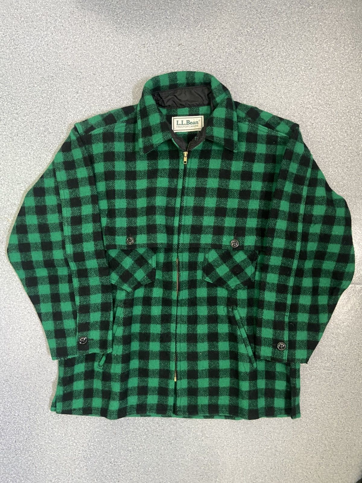 L.L. Bean × Vintage 1980s L.L. Bean Plaid Woll Jacket Size US L / EU 52-54 / 3 - 1 Thumbnail