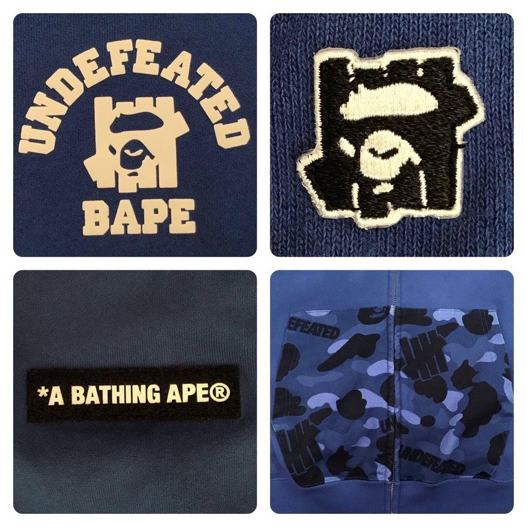 Bape × Undefeated BAPE × Undefeated zip hoodie blue camo a bathing ape Size US L / EU 52-54 / 3 - 7 Thumbnail