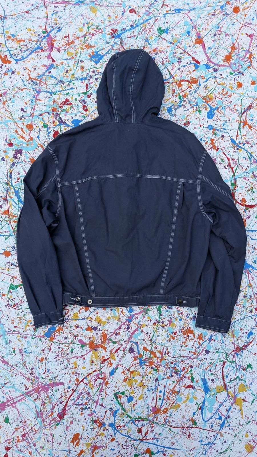 Diesel Vintage diesel jacket hoody windbreaker 90s zip up navy blue Size US L / EU 52-54 / 3 - 11 Thumbnail