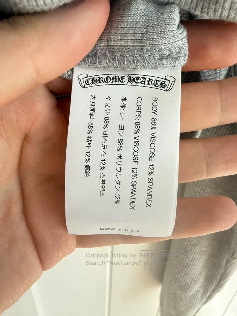 Chrome Hearts Chrome Hearts Size S Grey embroidered slim long sleeves Size US S / EU 44-46 / 1 - 4 Thumbnail