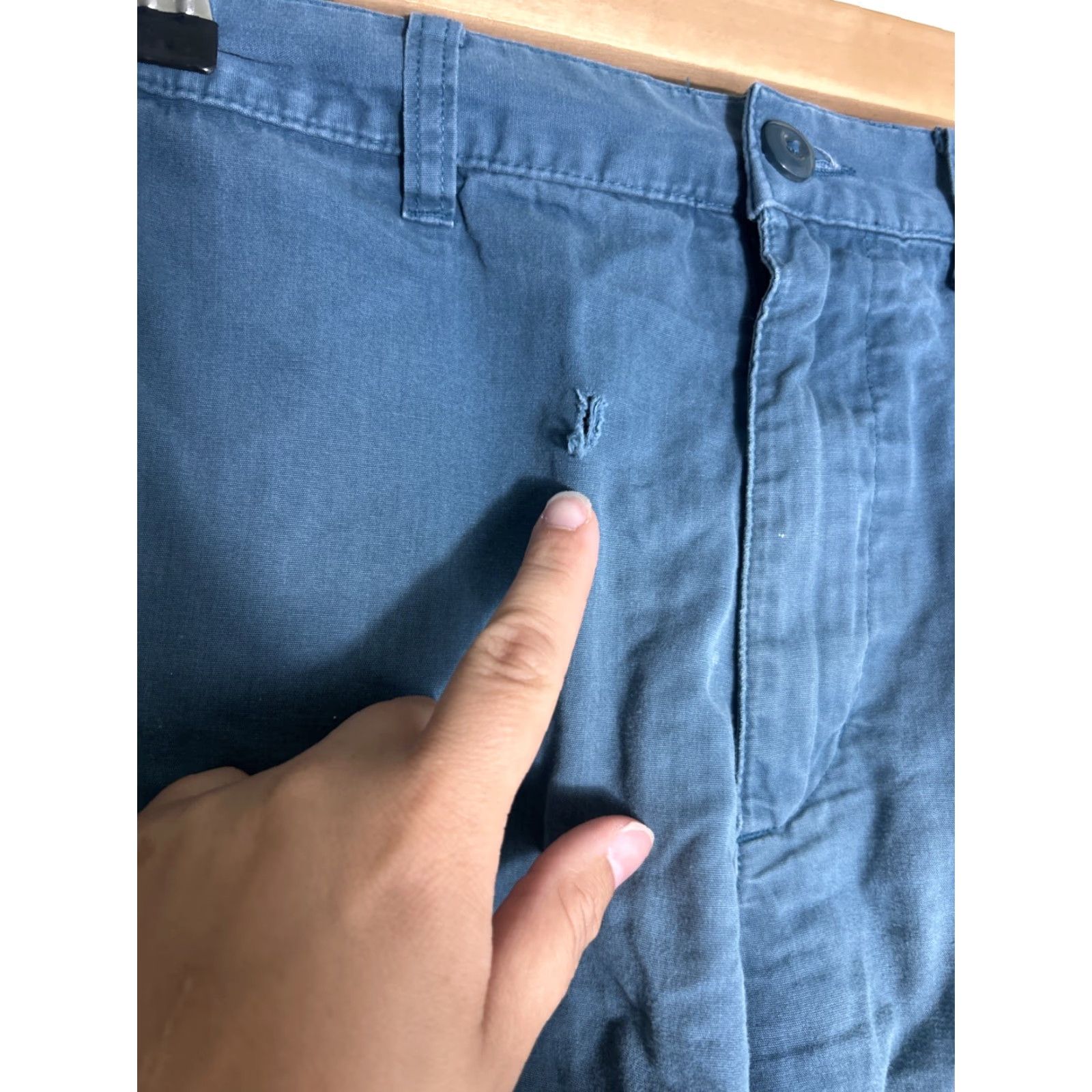 Patagonia Patagonia Organic Cotton Blue Chino Shorts 32x8 Small Hole Stains Mens Size US 32 / EU 48 - 4 Thumbnail