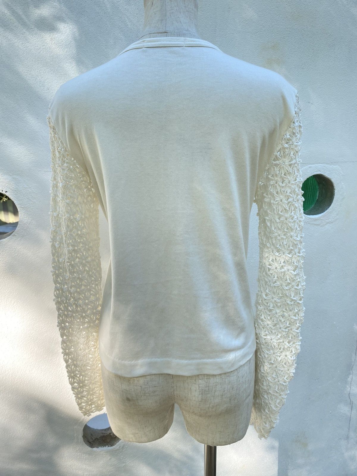 Tsumori Chisato TSUMORI CHISATO flower lace sleeve white blouse Size ONE SIZE - 12 Thumbnail