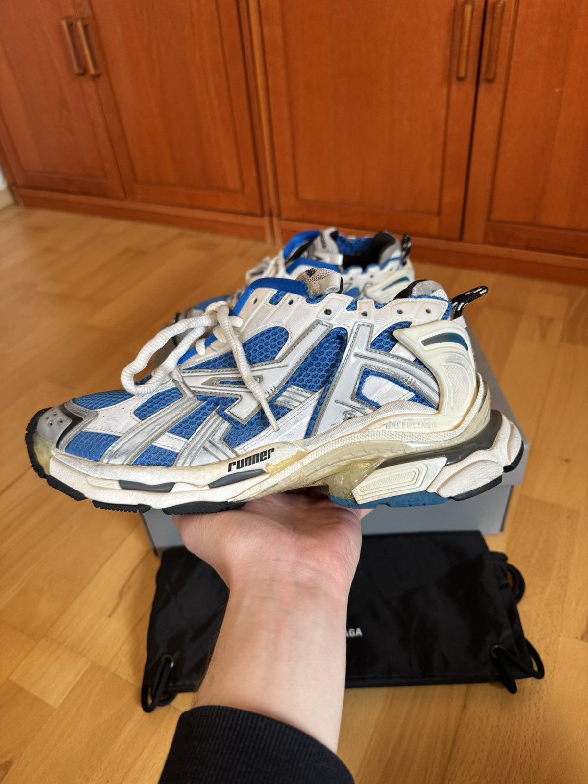 Balenciaga Balenciaga Runner Blue White Size US 9 / EU 42 - 2 Thumbnail