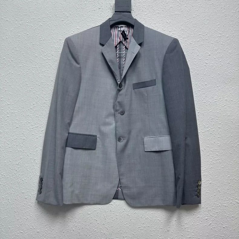 Thom Browne Thom Browne size3 Patchwork grey suit Size 38L - 1 Thumbnail