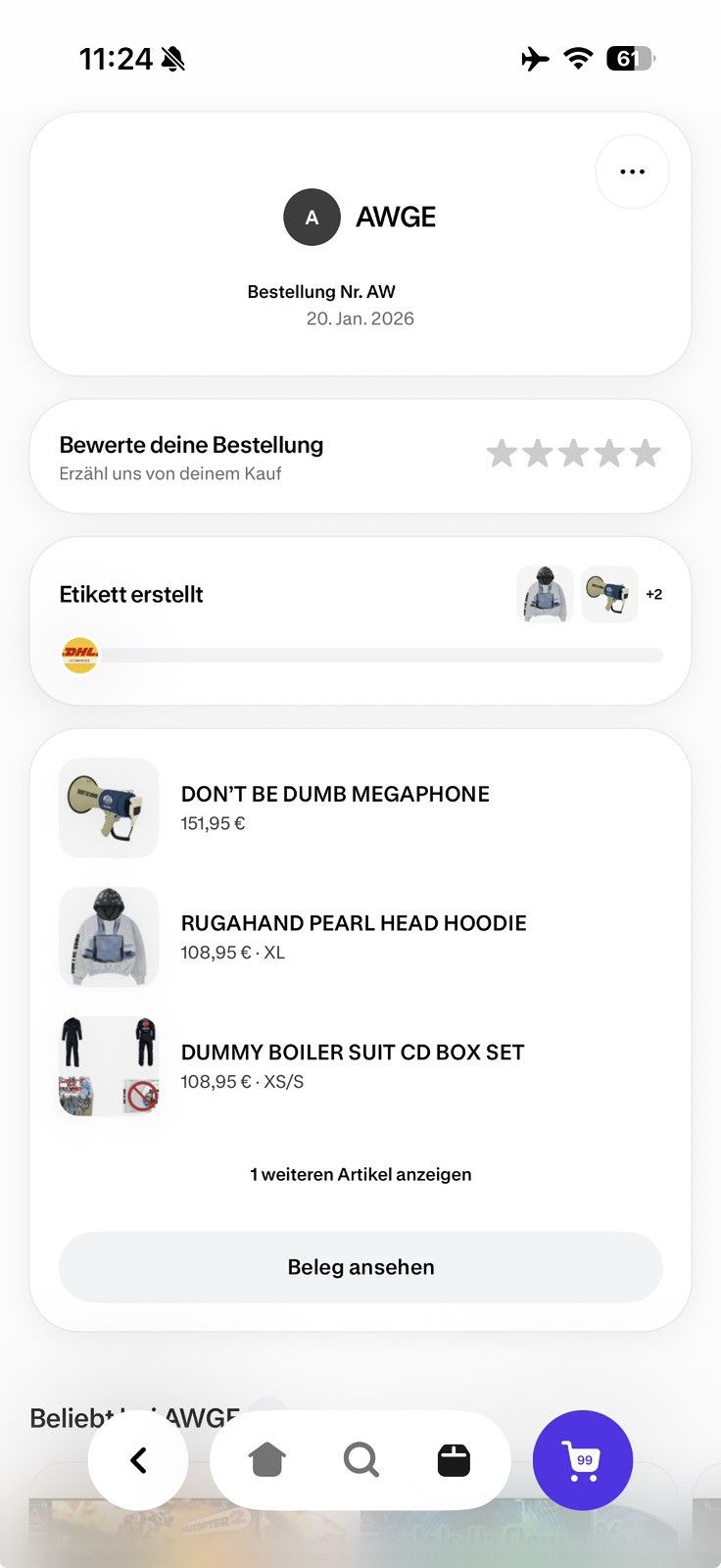 AWGE DON'T BE DUMB MEGAPHONE Size ONE SIZE - 4 Thumbnail