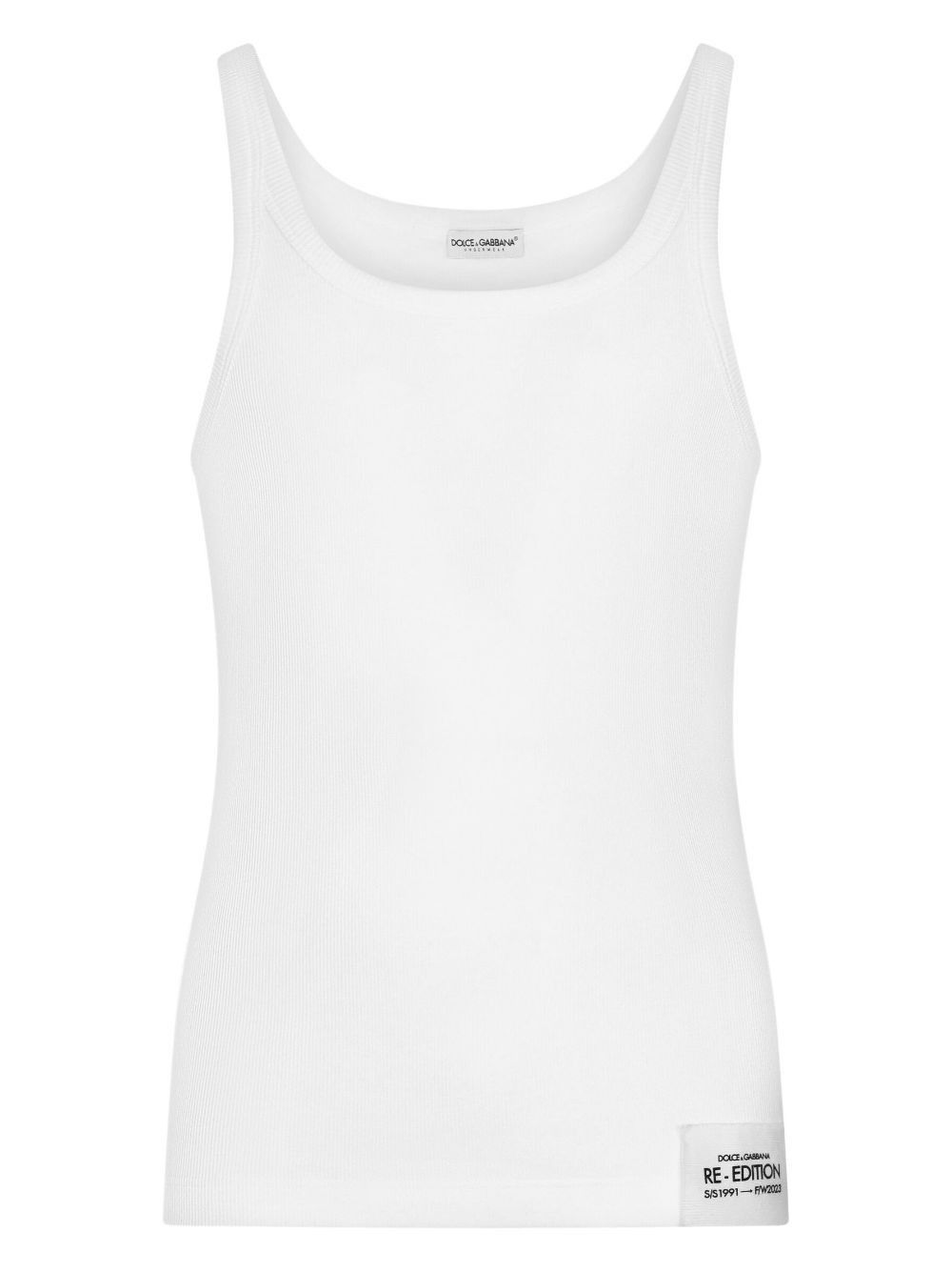Dolce & Gabbana LOGO-PATCH COTTON TANK TOP Size ONE SIZE - 1 Thumbnail