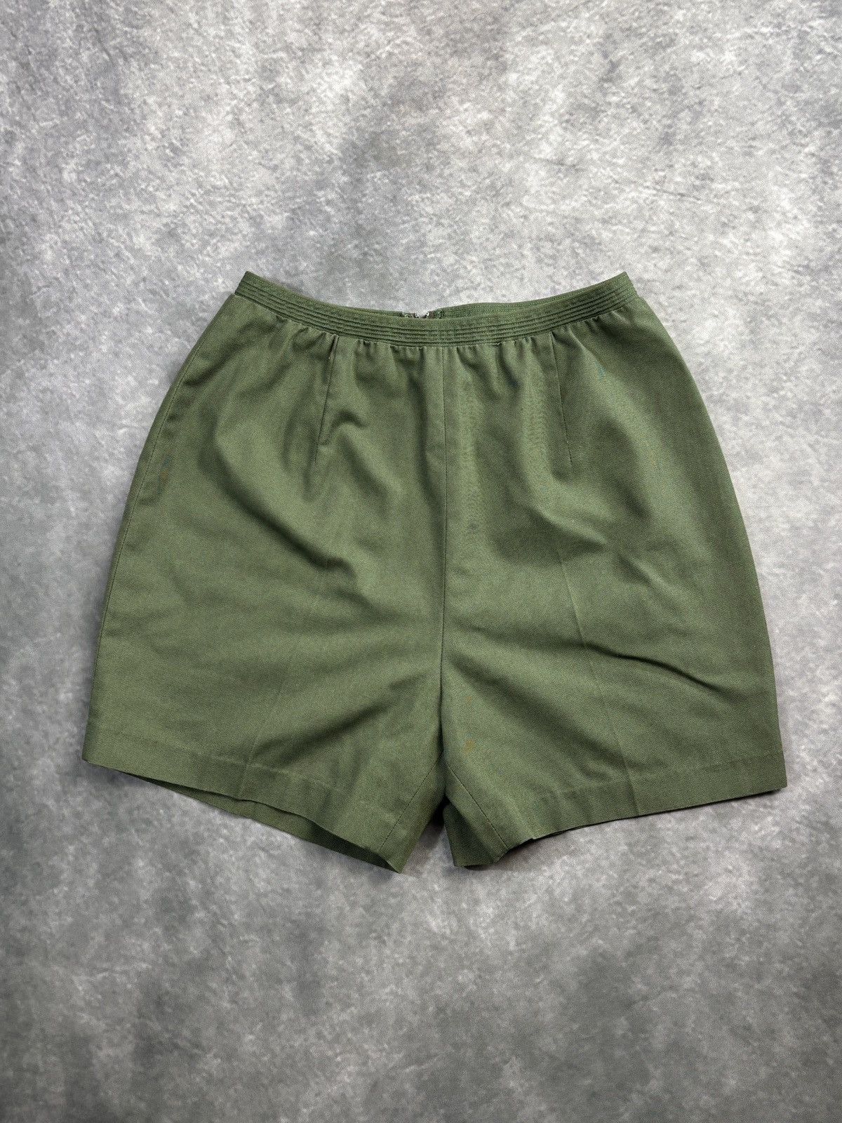Vintage 1970s Womens Shorts Vintage Summer Koret Perma Press Backzip Size 36" / US 14 / IT 50 - 10 Thumbnail