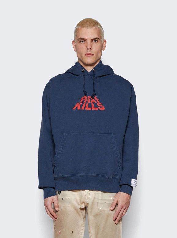 Gallery Dept. o1gr1nt0426 ATK Stacked Logo Hoodie in Navy Size US XL / EU 56 / 4 - 2 Thumbnail