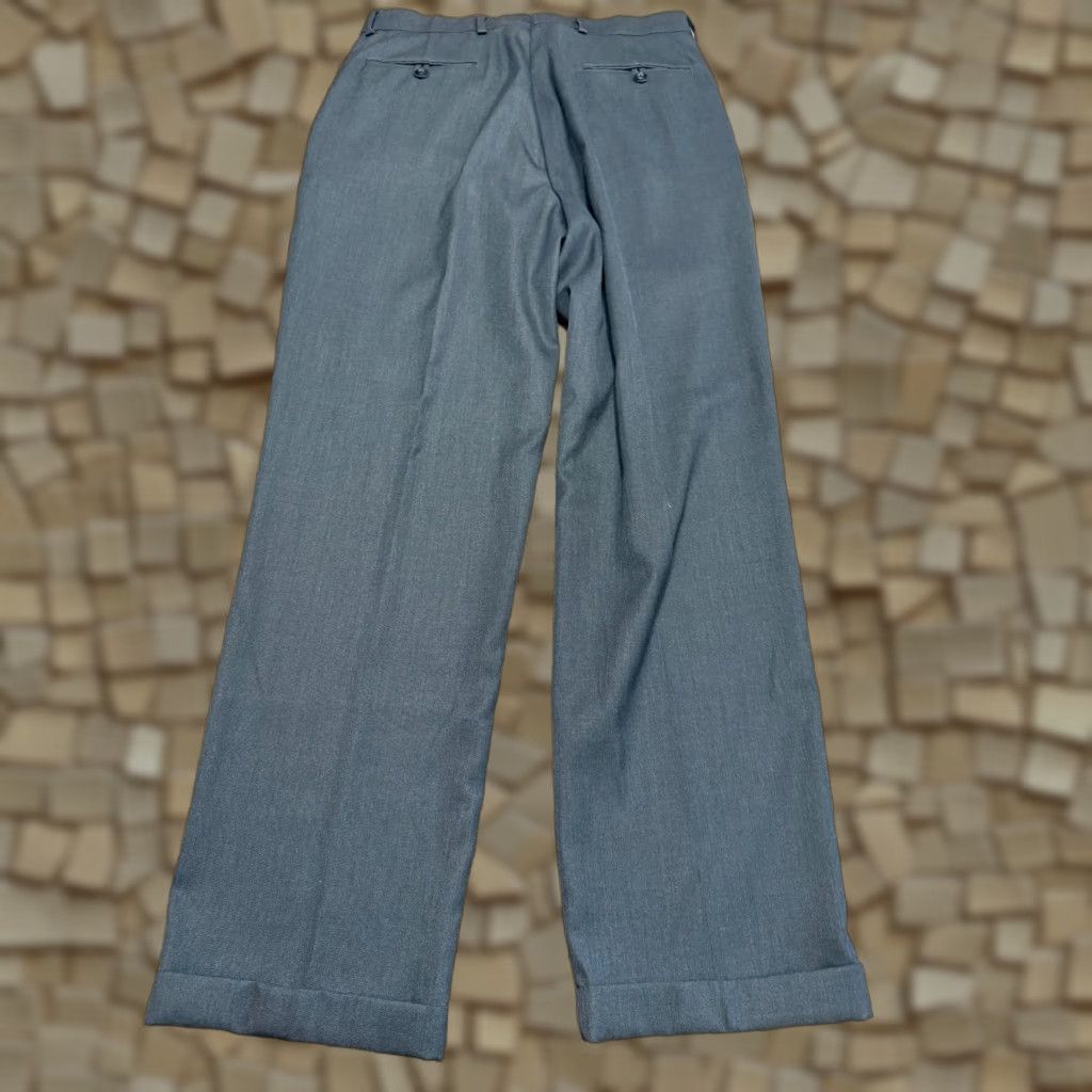Stafford Stafford Pants Mens 34x32 Gray Dress Pants Cuffed Pleated 42" Length Modern Regular Size US 34 / EU 50 - 1 Thumbnail