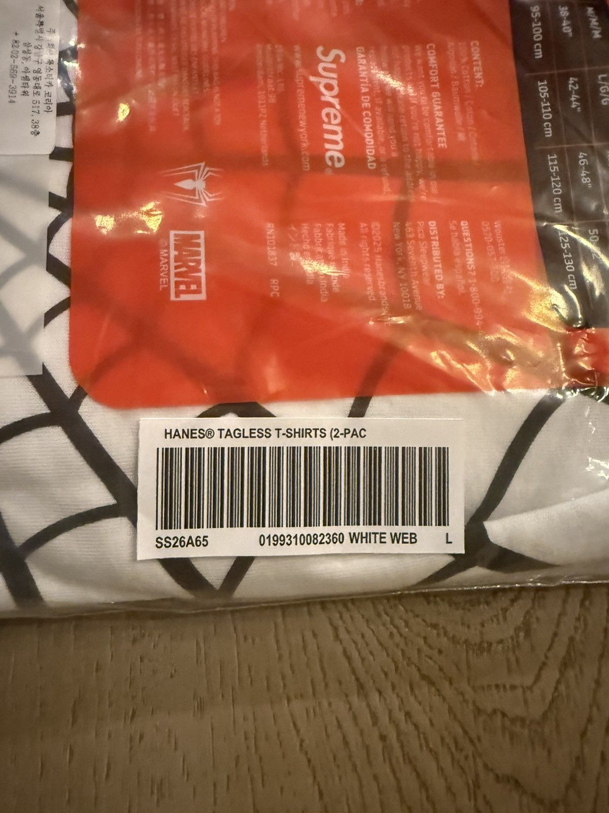 Supreme Supreme Hanes Spiderman Web Tee Size US L / EU 52-54 / 3 - 5 Thumbnail