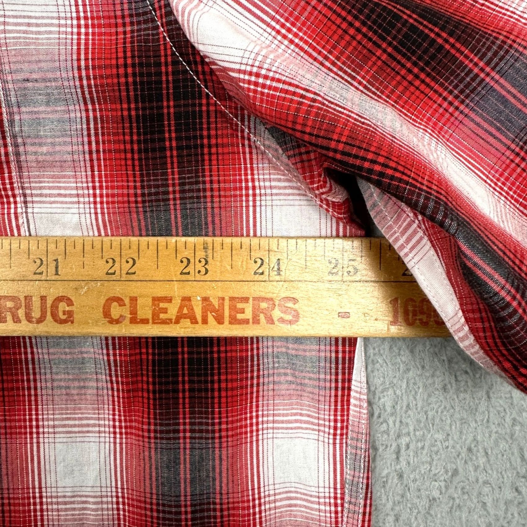 Vintage Dubinik Shirt Mens XL Red Black Button-Down Plaid Short Sleeve Pocket Casual EUC Size US XL / EU 56 / 4 - 6 Thumbnail