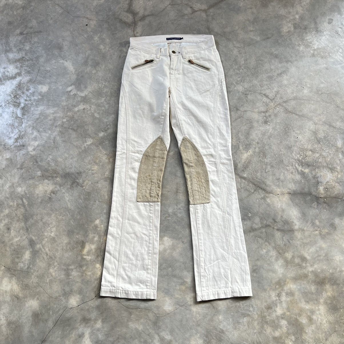 Polo Ralph Lauren Ralph Lauren Suede Pants Zip Pocket Flared Jeans Pants Size 28" / US 6 / IT 42 - 1 Thumbnail