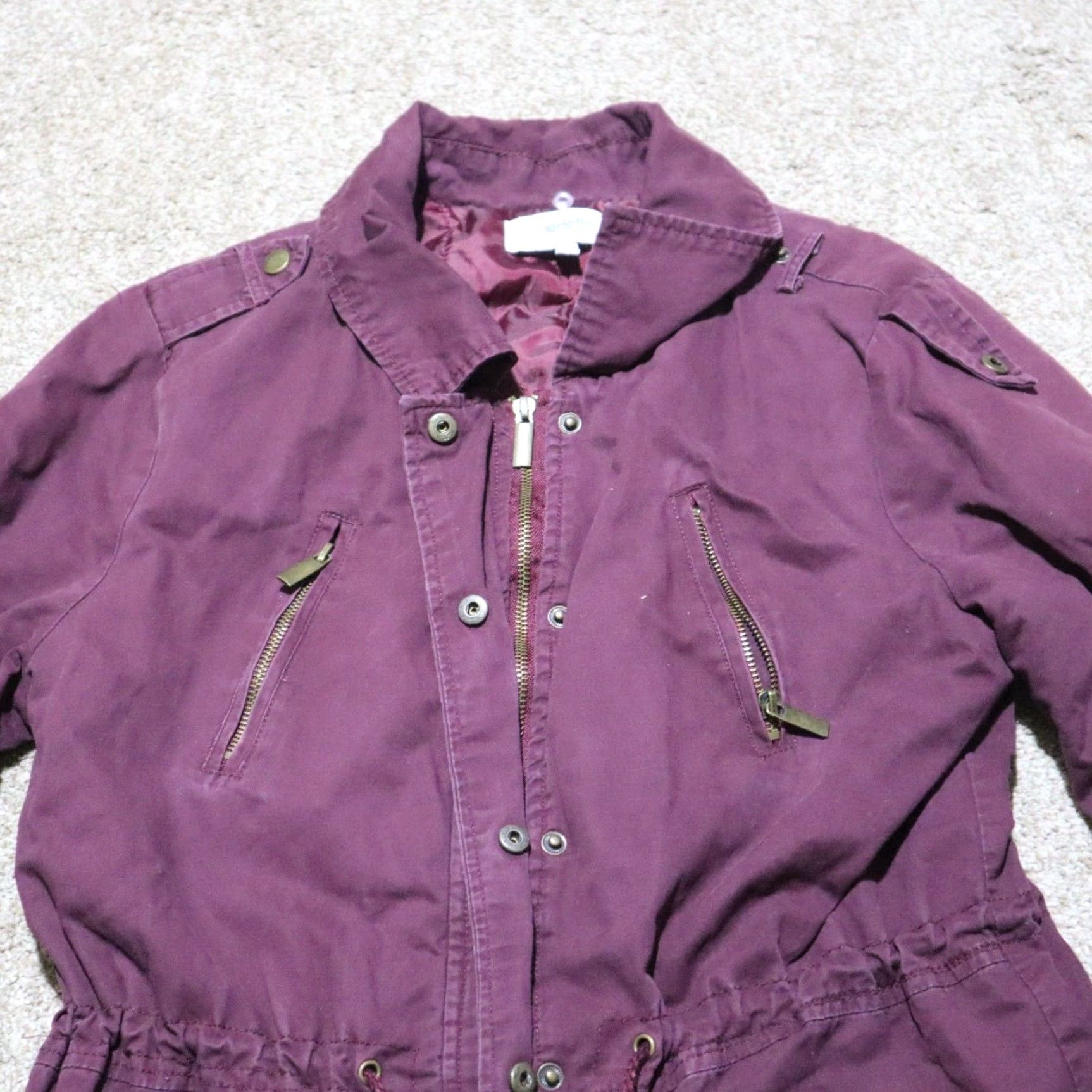 Vintage Charlotte Russe Jacket Women XS Purple Button Zip Outdoor Coat Adult Regular Size XS Size XS / US 0-2 / IT 36-38 - 2 Thumbnail