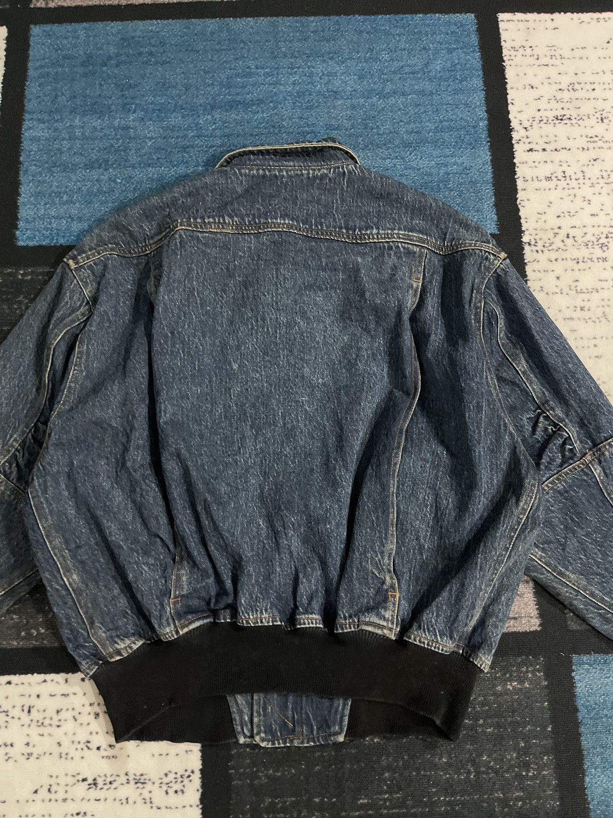 Japanese Brand × Kensho Abe Vintage Kensho Abe Denim Bomber Jacket Size US XL / EU 56 / 4 - 17 Thumbnail