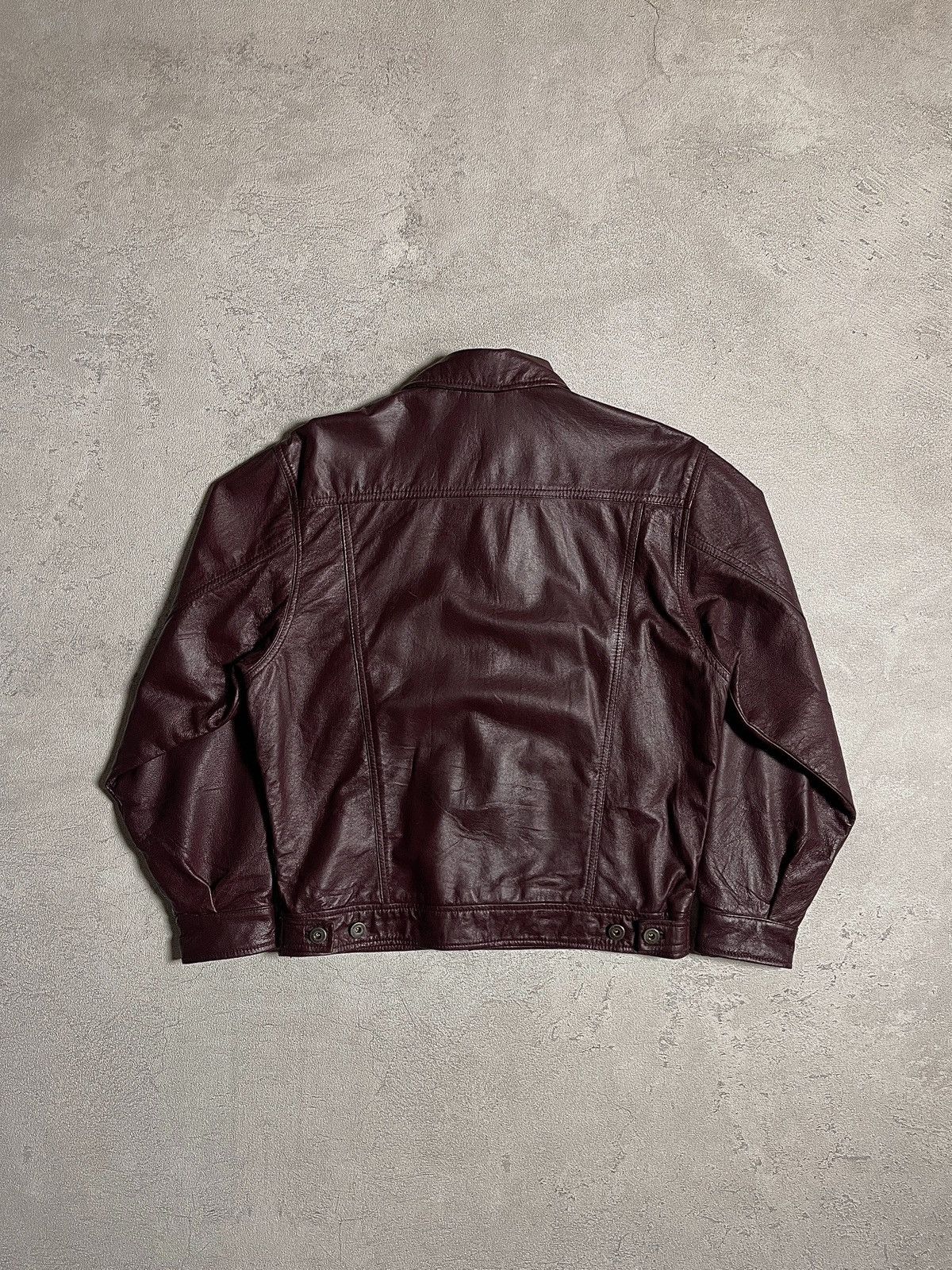 Japanese Brand 1990’s Burgundy Type II Leather Jacket Size US M / EU 48-50 / 2 - 12 Thumbnail