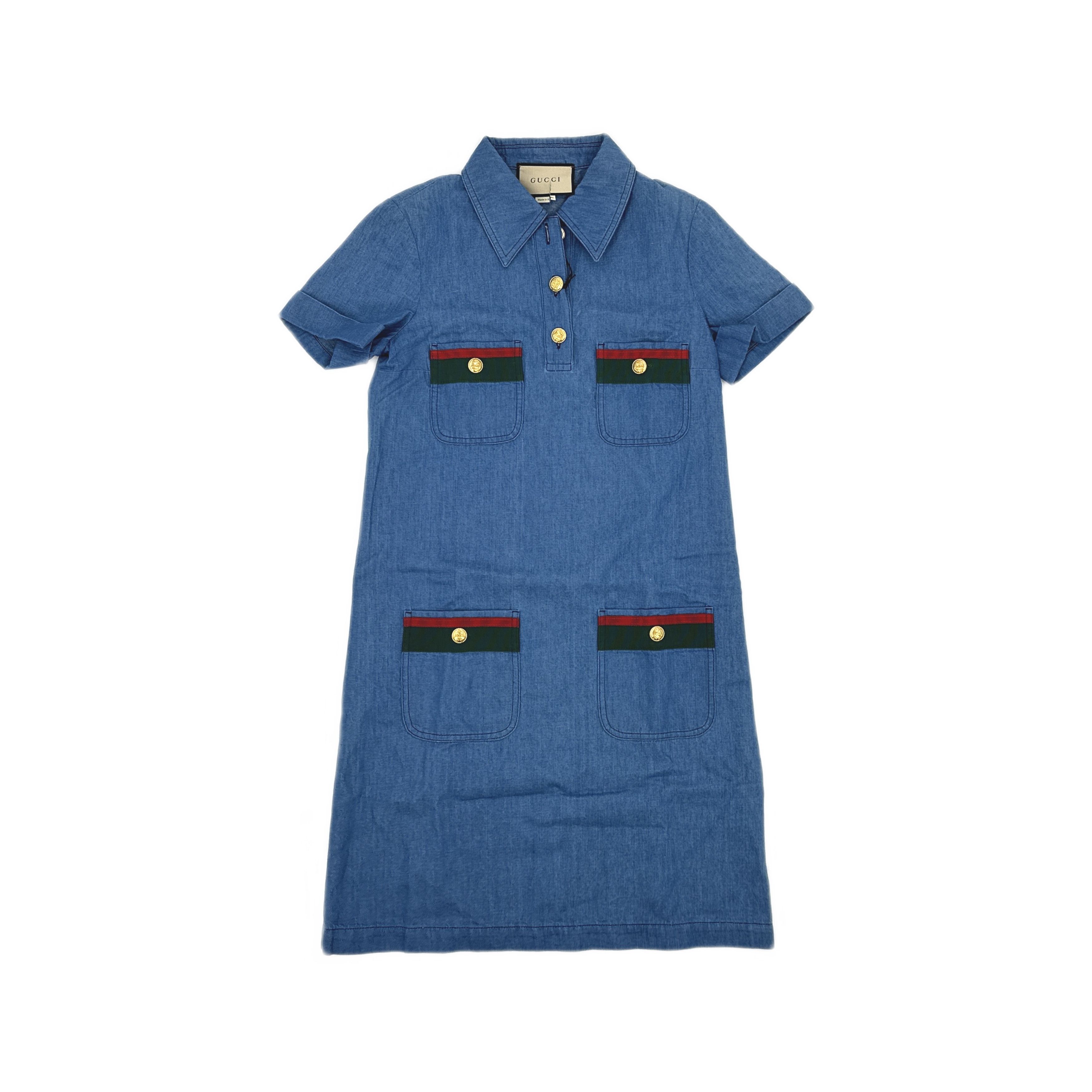 Gucci Gucci Web Trim Cotton Linen Mini Dress 38 Size XS / US 0-2 / IT 36-38 - 1 Thumbnail