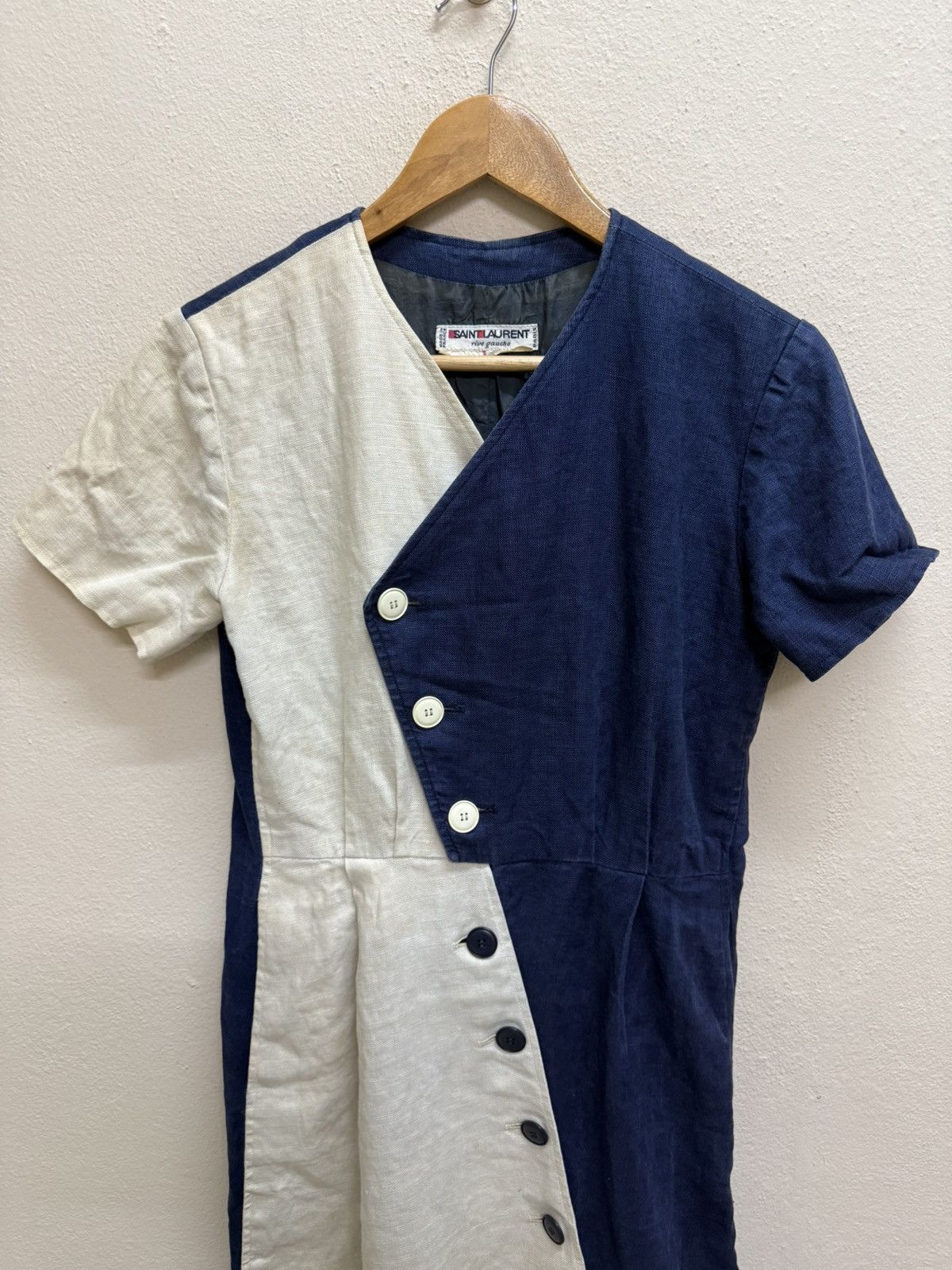 Saint Laurent Paris YVES SAINT LAURENT PARIS RIVE GAUCHE 1970’s LINEN DAY DRESS Size XS / US 0-2 / IT 36-38 - 19 Thumbnail