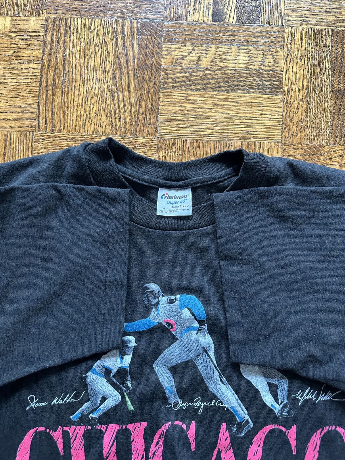Vintage 1990 Chicago Cubs Baseball Graphic Tee Size US M / EU 48-50 / 2 - 6 Thumbnail