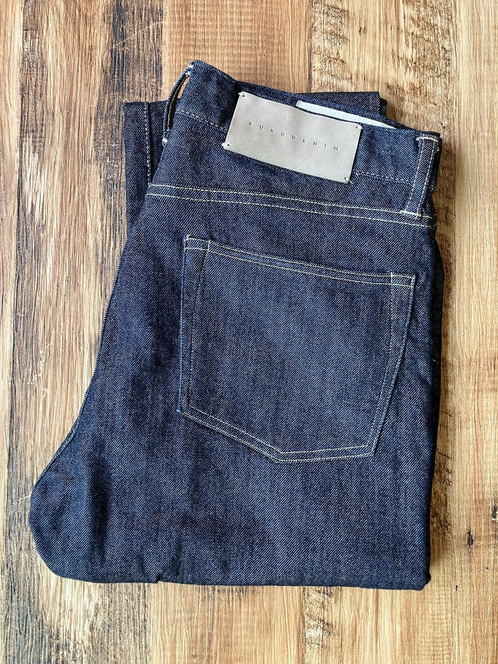 KURO KURO DENIM “Helvetica” W31xL32 One Wash Japanese Selvedge Size US 31 - 3 Thumbnail