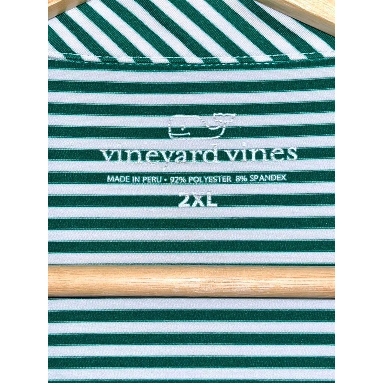 Vineyard Vines New York Jets Vineyard Vines Winstead Stripe Polo Sz 2XL Size US XXL / EU 58 / 5 - 5 Thumbnail