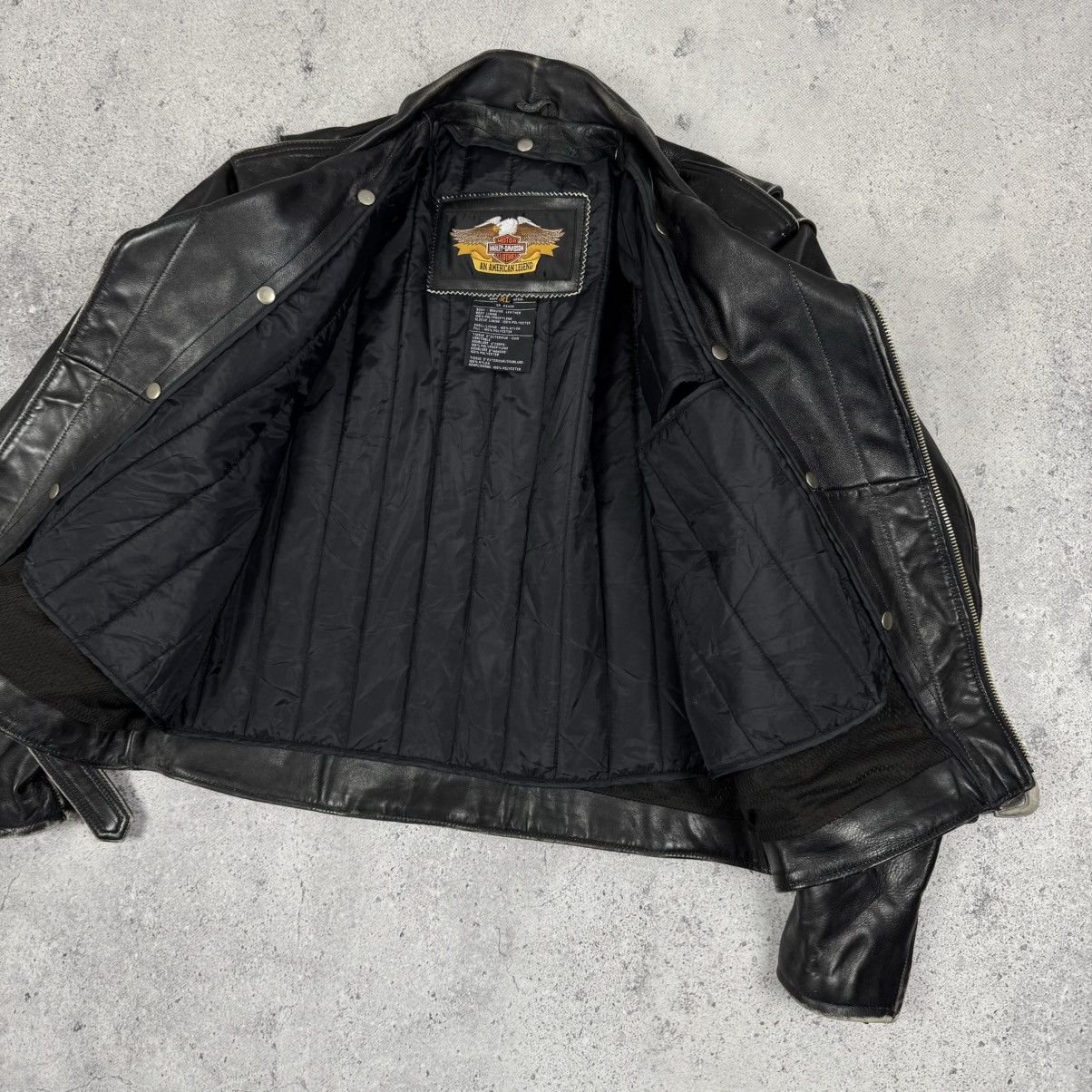 Harley Davidson × Vintage Harley Davidson Vintage Motorcycle Biker Leather Jacket Size US XL / EU 56 / 4 - 6 Thumbnail