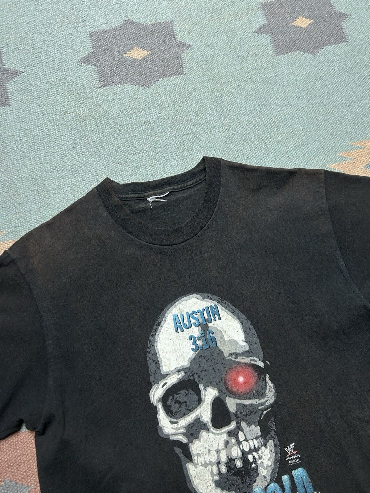 Vintage 90s t shirt stone cold Steve Austin WWF terminator skull M/L Size US M / EU 48-50 / 2 - 4 Thumbnail