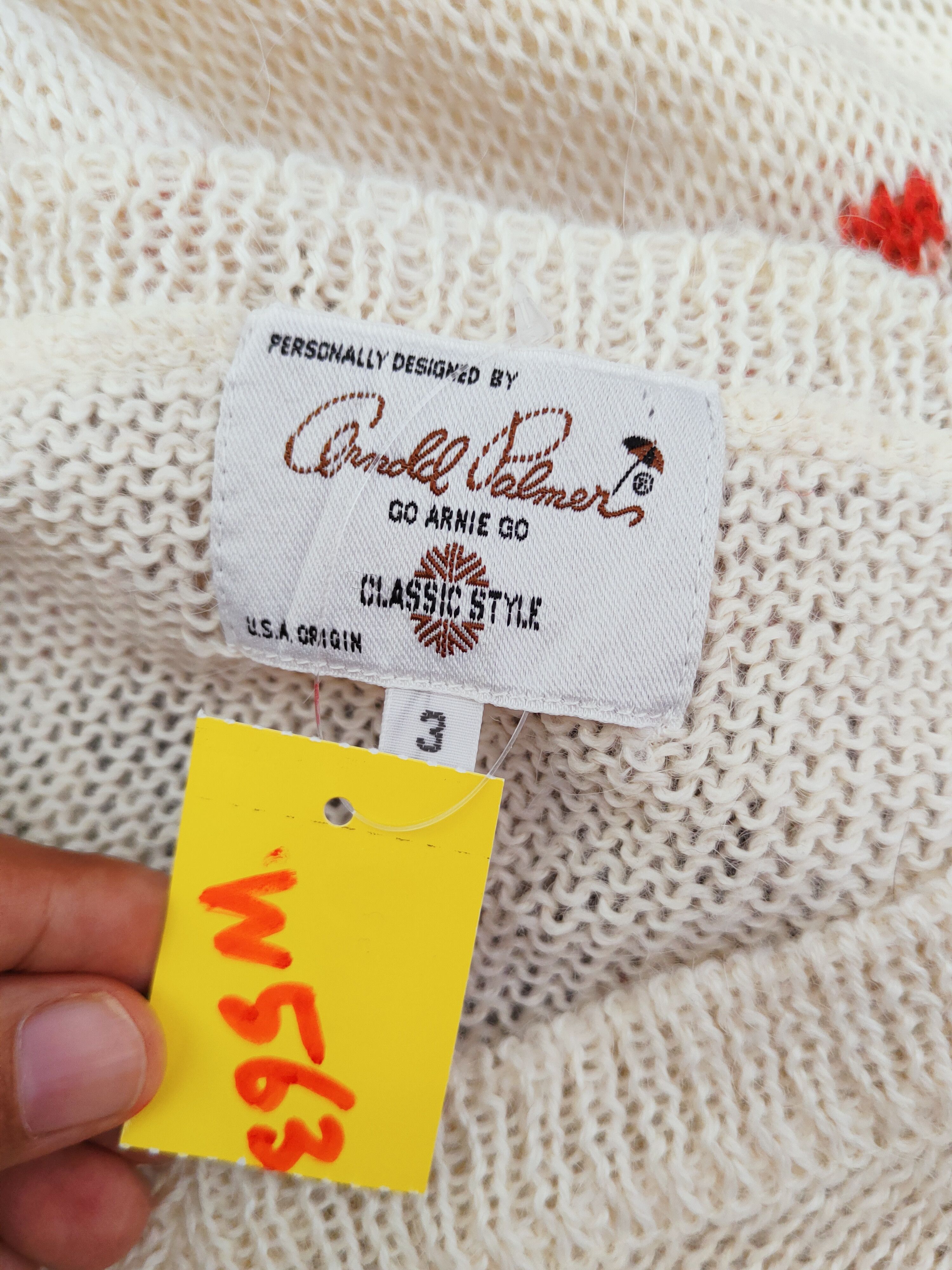 Japanese Brand Arnold Palmer Cream art Knitwear Sweatshirts #W563 Size US L / EU 52-54 / 3 - 12 Thumbnail