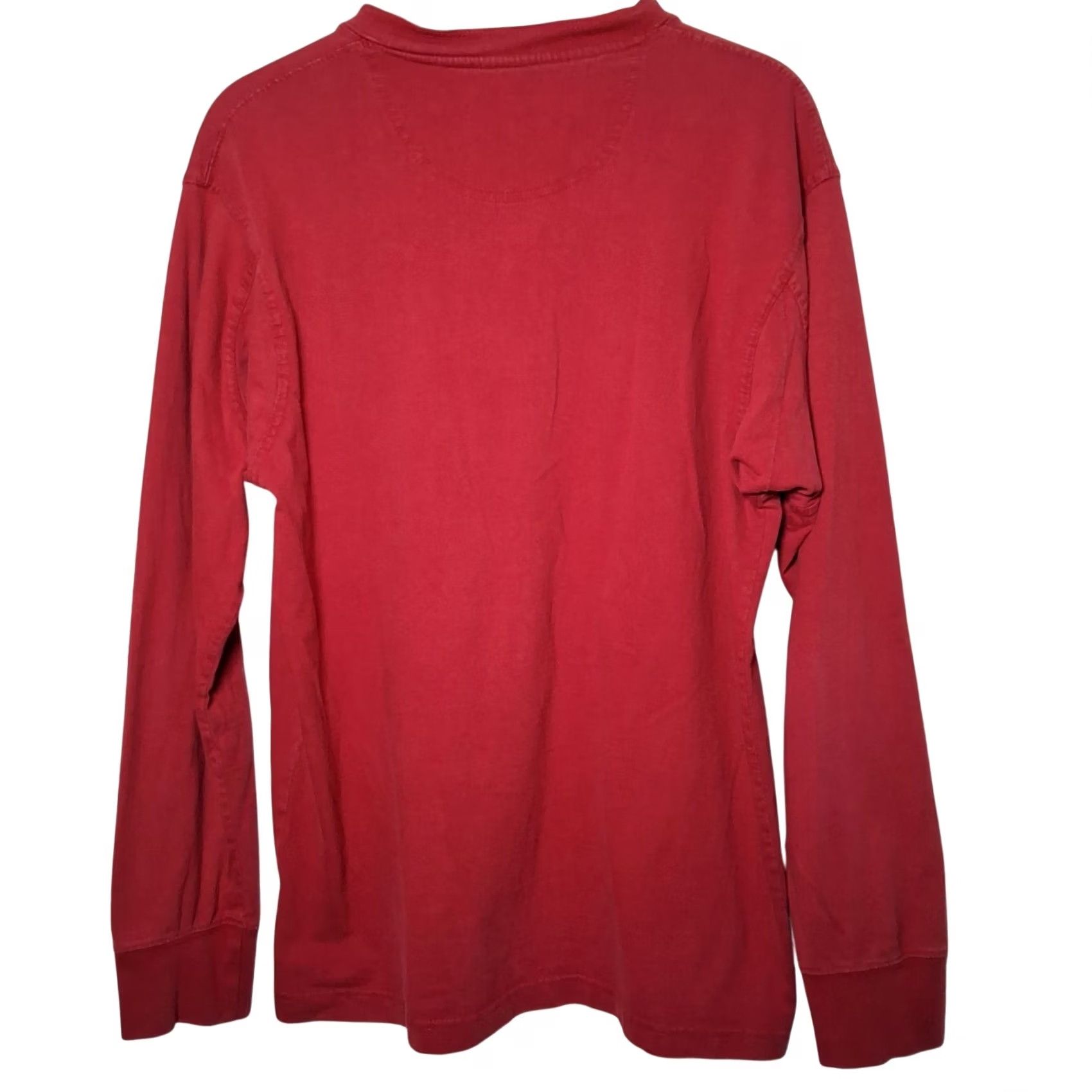 Vintage Ruff Hewn Henley Shirt Men L Rust Orange Pocket Work Shirt Long Sleeve Button-Up Knit Cotton Size US L / EU 52-54 / 3 - 2 Thumbnail