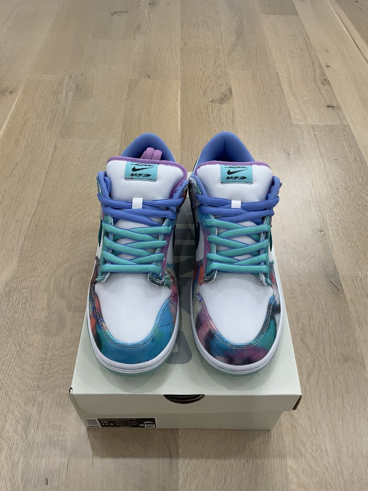 Futura × Nike Nike SB x Futura Laboratories Dunk Low Pro Bleached Aqua Size US 10 / EU 43 - 6 Thumbnail