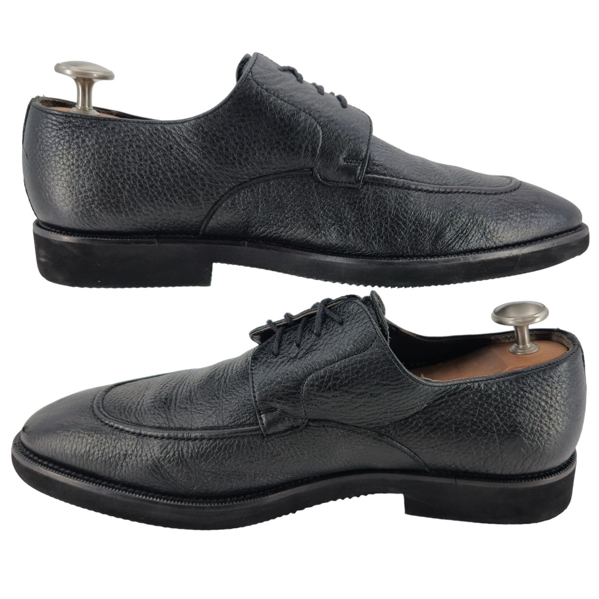Mezlan Mezlan Black Textured Deerskin Dress Shoes Mens 12M Lepanto Size US 12 / EU 45 - 4 Thumbnail