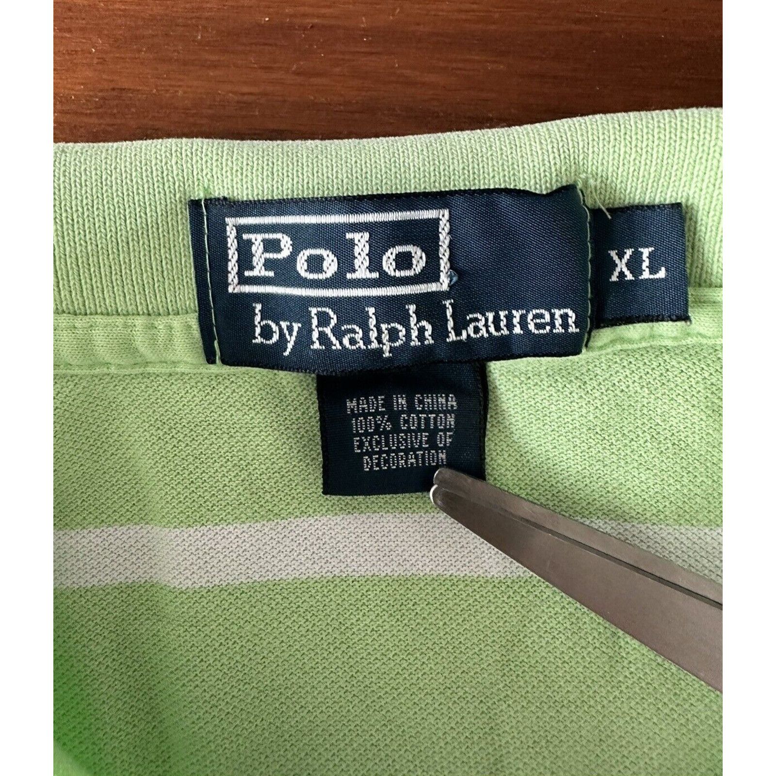 Ralph Lauren Ralph Lauren Polo Golf Shirt XL Green/White Orange Pony Size US XL / EU 56 / 4 - 2 Thumbnail