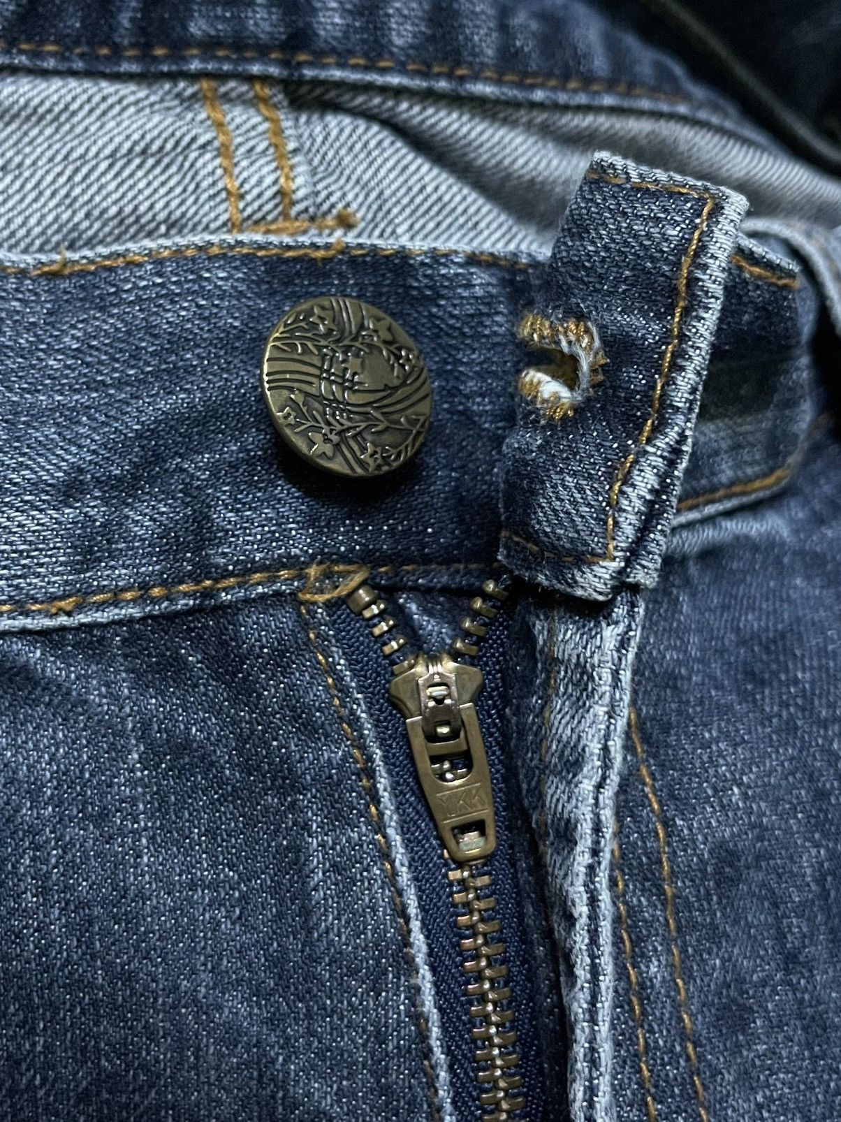 Japanese Brand Tiger Motive Embroidery Jeans Size US 35 - 16 Thumbnail