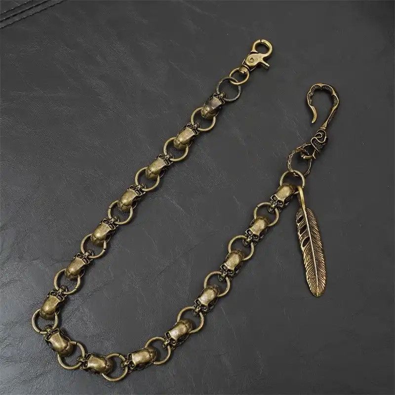 Vintage Waist Key Chain Skull Metal Hip Hop Gothic Punk Skull Pants Size ONE SIZE - 4 Thumbnail