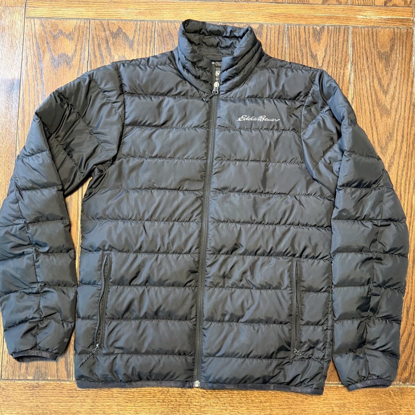 Eddie Bauer Eddie Bauer EB650 Hooded Quilted Puffer Down Jacket Black Size Small Full Zip Size US S / EU 44-46 / 1 - 2 Thumbnail