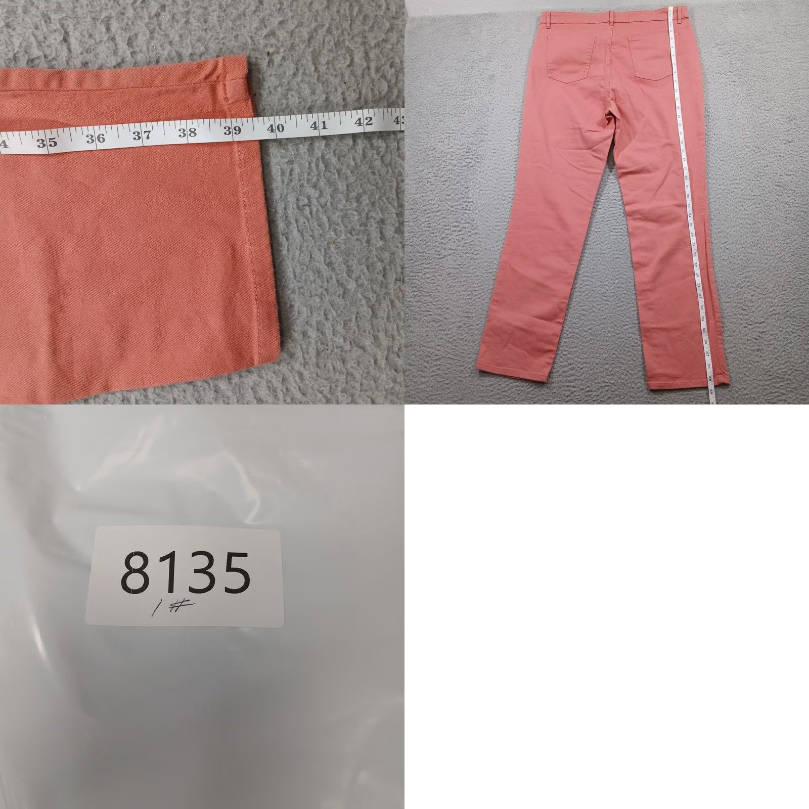 Eileen Fisher Eileen Fisher Jeans Petite 14P Salmon Pink Organic Cotton Stretch Slim NWT Size 36" / US 14 / IT 50 - 9 Thumbnail