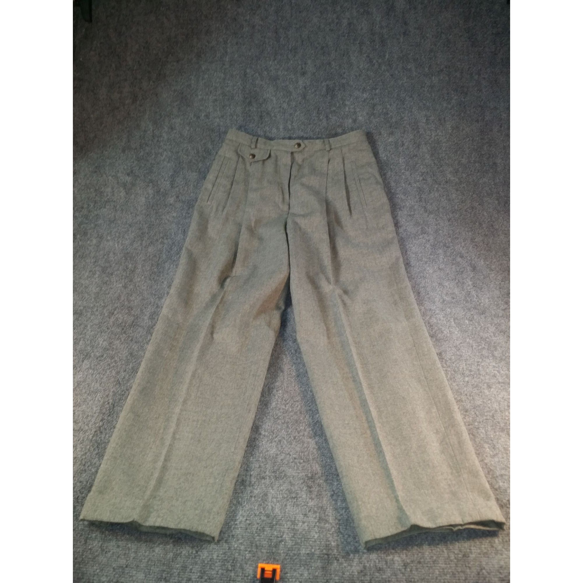 Lauren Ralph Lauren Lauren Ralph Lauren Wool Pants Women Sz 12 Gray Pleated Work Size 34" / US 12 / IT 48 - 1 Thumbnail