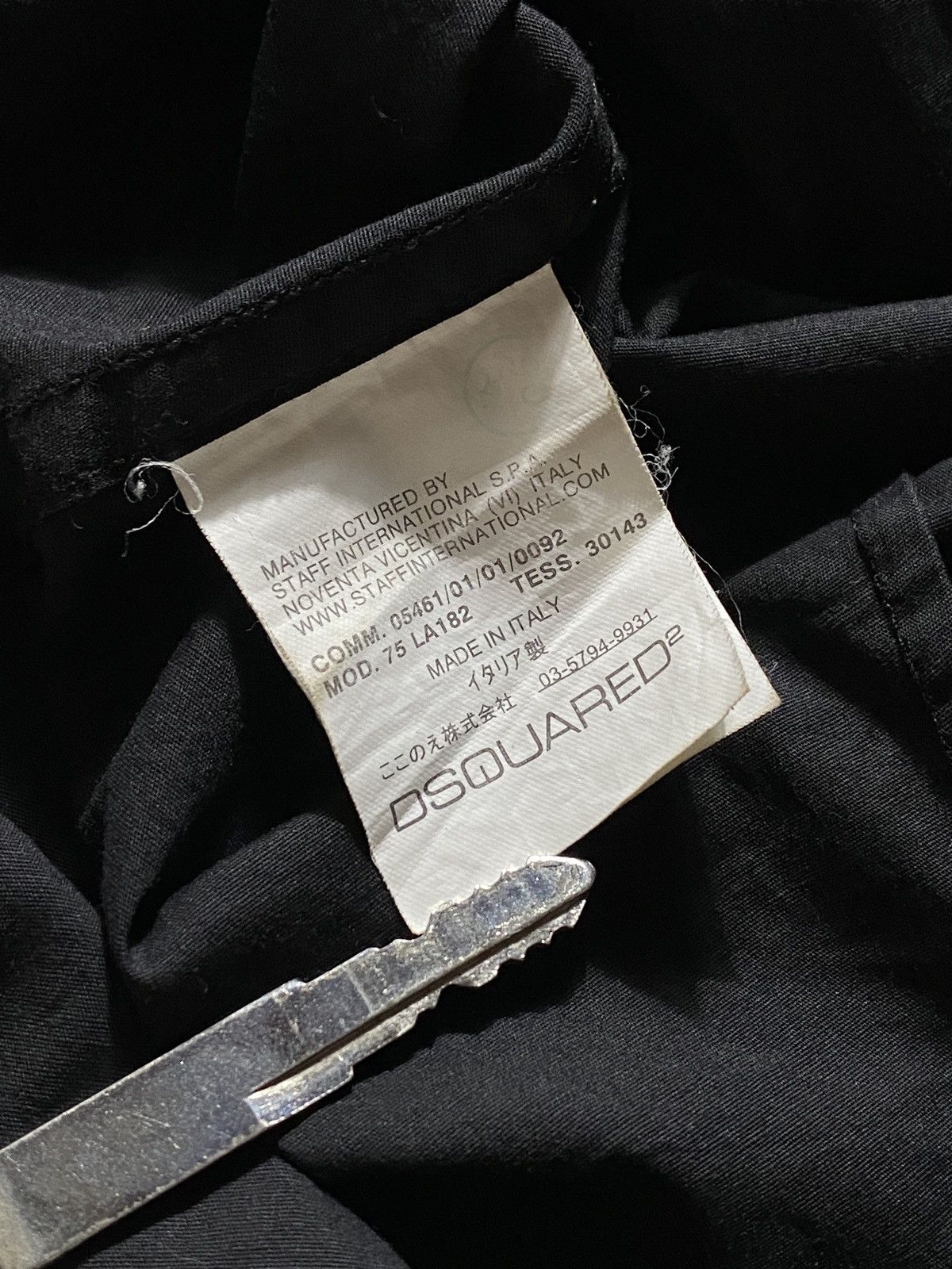 Dsquared2 2000’s Dsquared Pyramid Chain Embellished Black Shirt Size S / US 4 / IT 40 - 5 Thumbnail