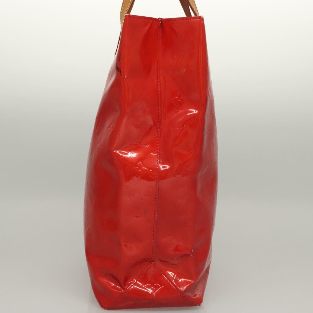 Louis Vuitton LOUIS VUITTON Monogram Vernis Reade MM Hand Bag Red Rouge Size ONE SIZE - 4 Thumbnail