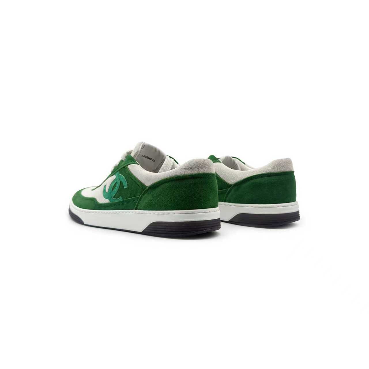 Chanel Chanel 23P Suede CC White&Green Low Top Sneakers Size US 12 / EU 45 - 4 Thumbnail