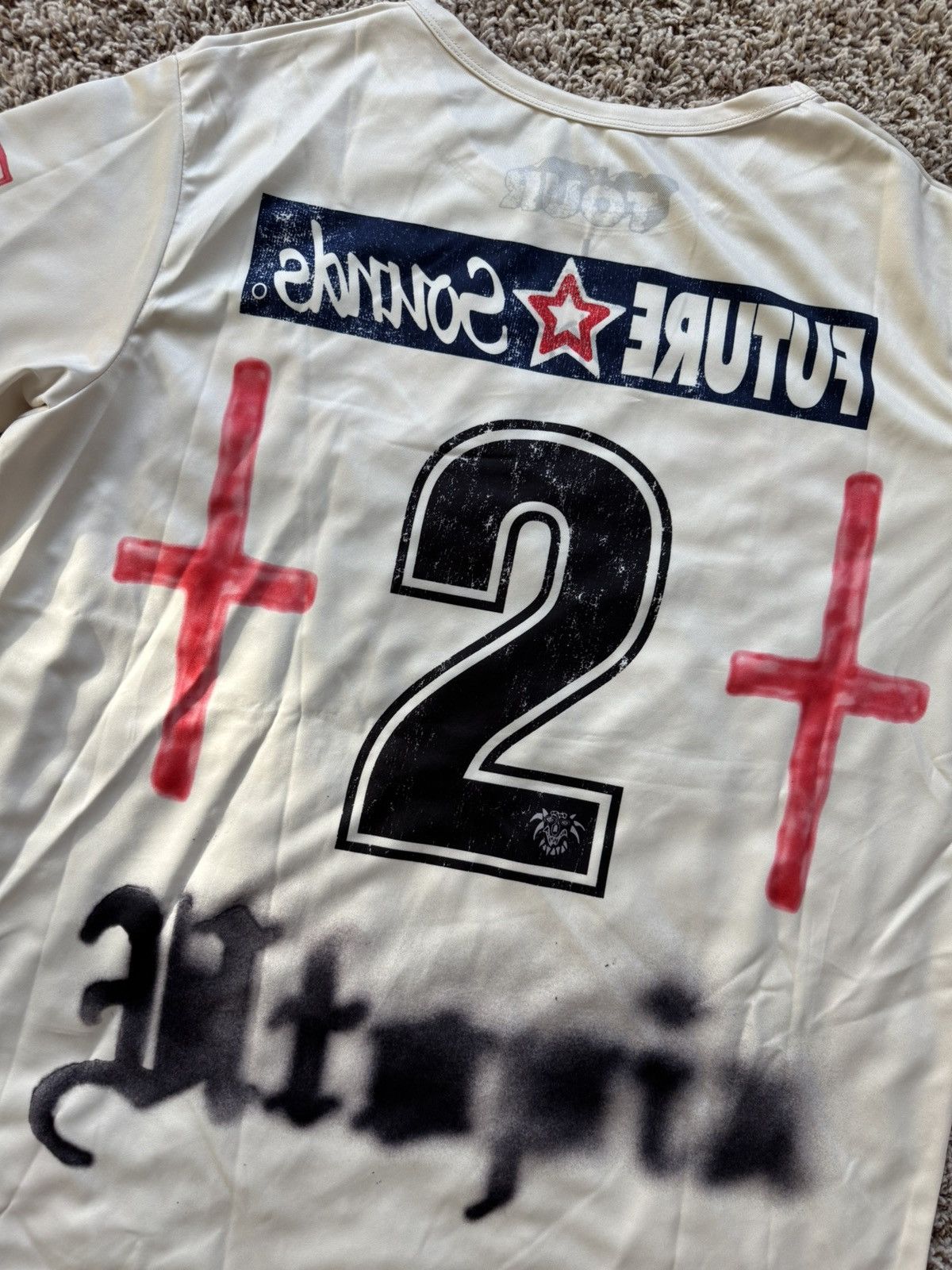 Travis Scott England Soccer Jersey White Black