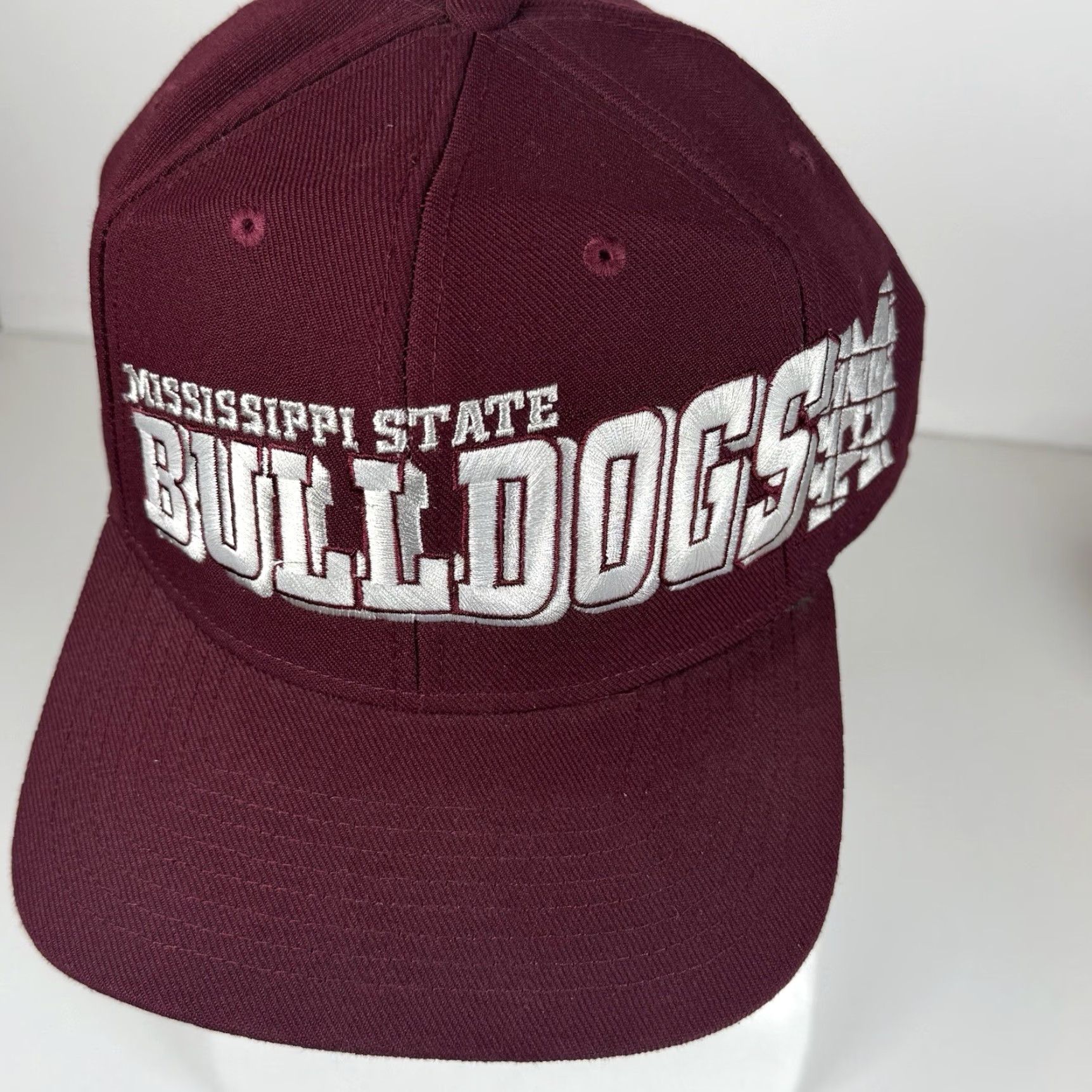 Nike VTG Nike Mississippi State Bulldogs Snapback Hat NCAA Men One Size Red Snapback Sports Cap Size ONE SIZE - 4 Thumbnail