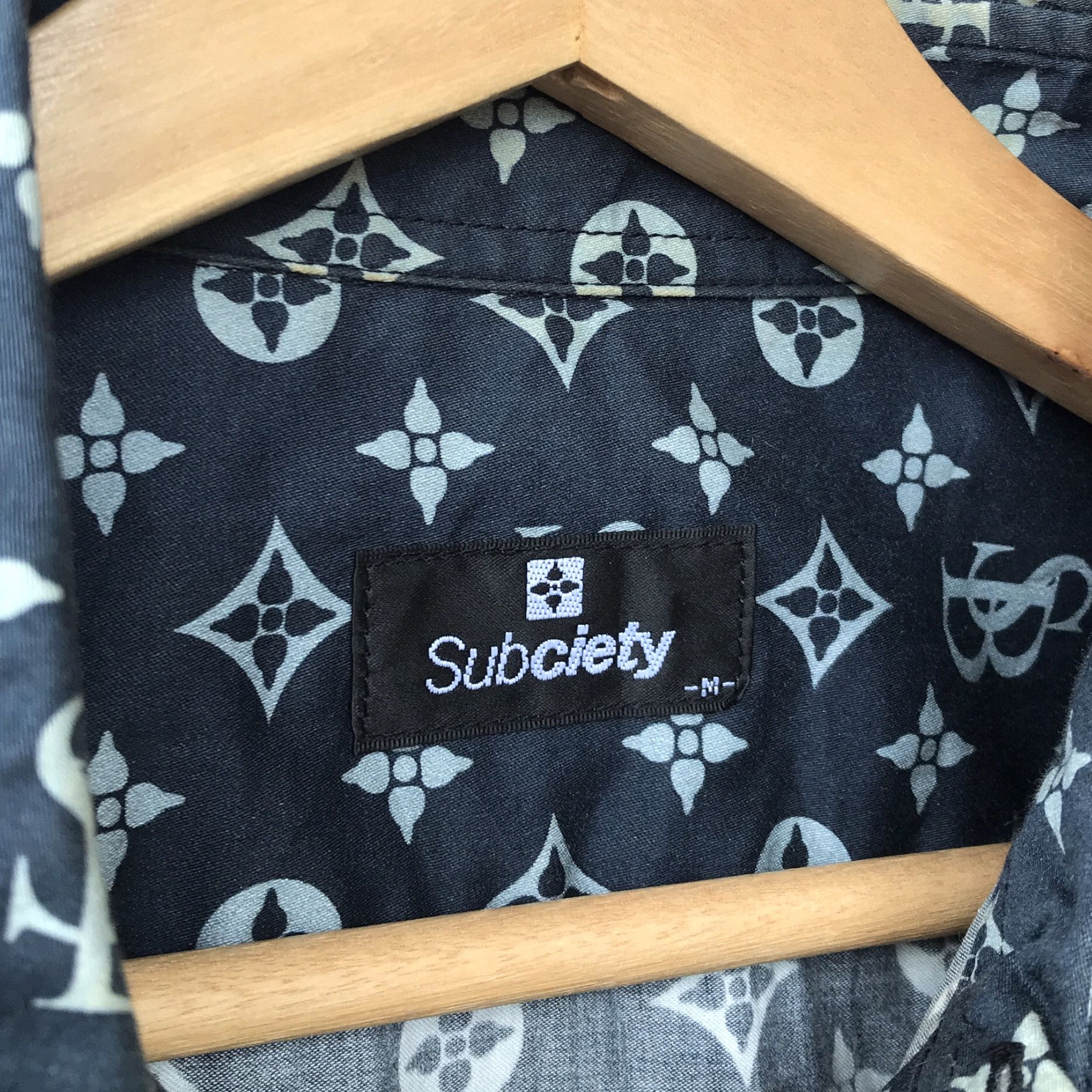 Japanese Brand Subciety Japan Full Print Monogram Casual Shirt Size US M / EU 48-50 / 2 - 8 Thumbnail