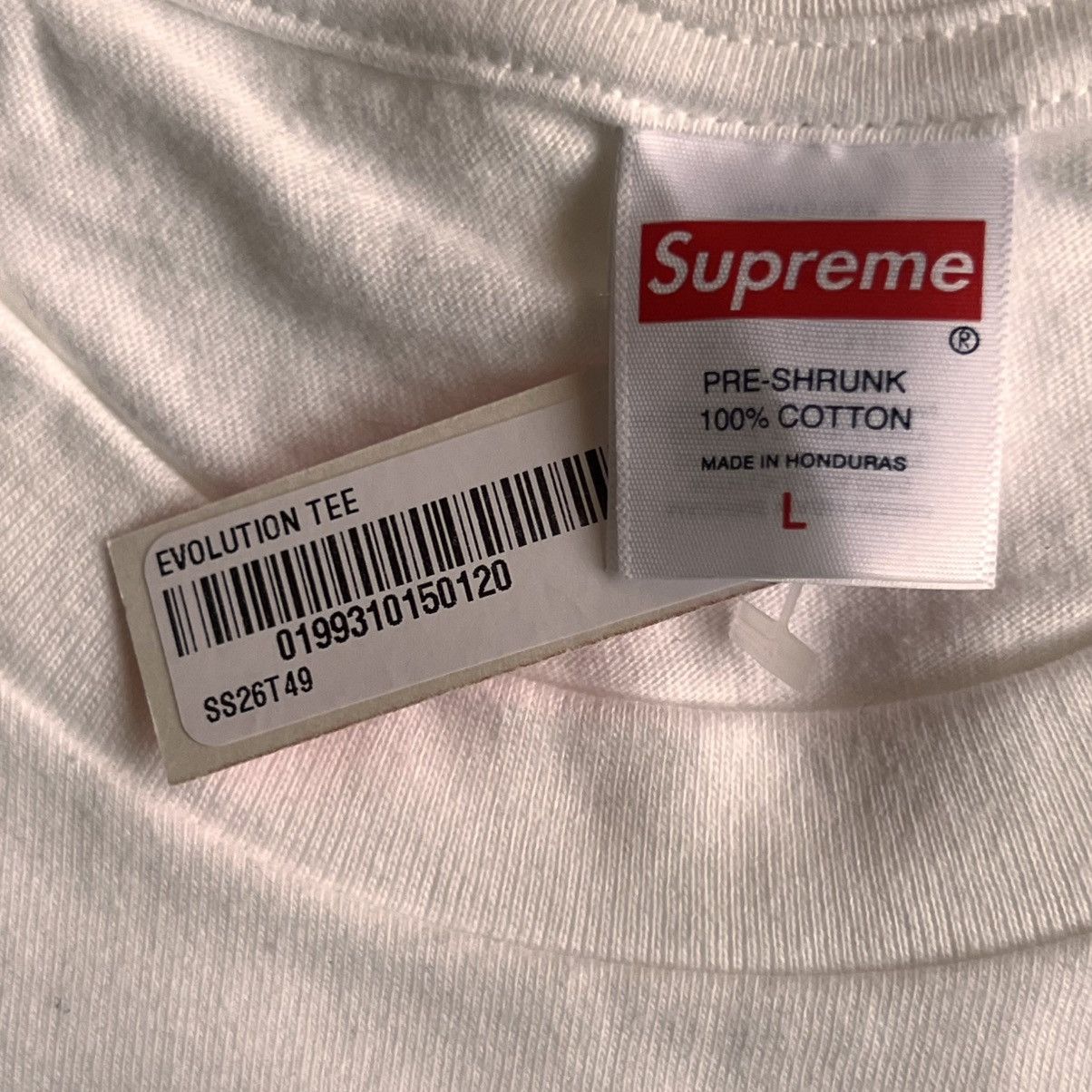 Supreme Supreme Evolution Tee White L ape human t-shirt primitive Size US L / EU 52-54 / 3 - 17 Thumbnail