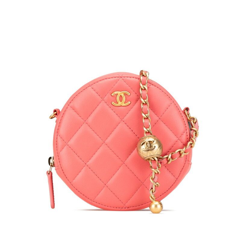 Chanel Chanel Matelasse Coco Mark Shoulder Bag Leather Crossbody Bag in Pink, Women's