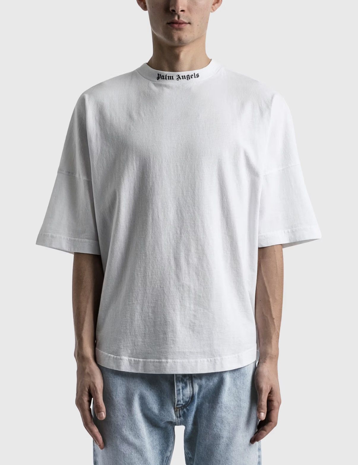 Palm Angels White Palm Angels Logo Tee Big Size US M / EU 48-50 / 2 - 4 Thumbnail
