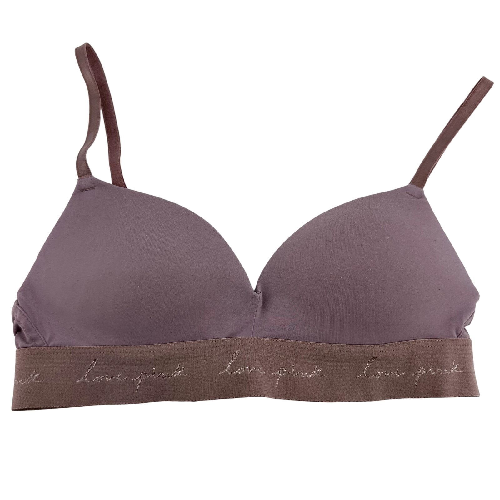 Victorias Secret Pink Victoria's Secret Love Pink T Shirt Bra Padded Pink 28A, Women's