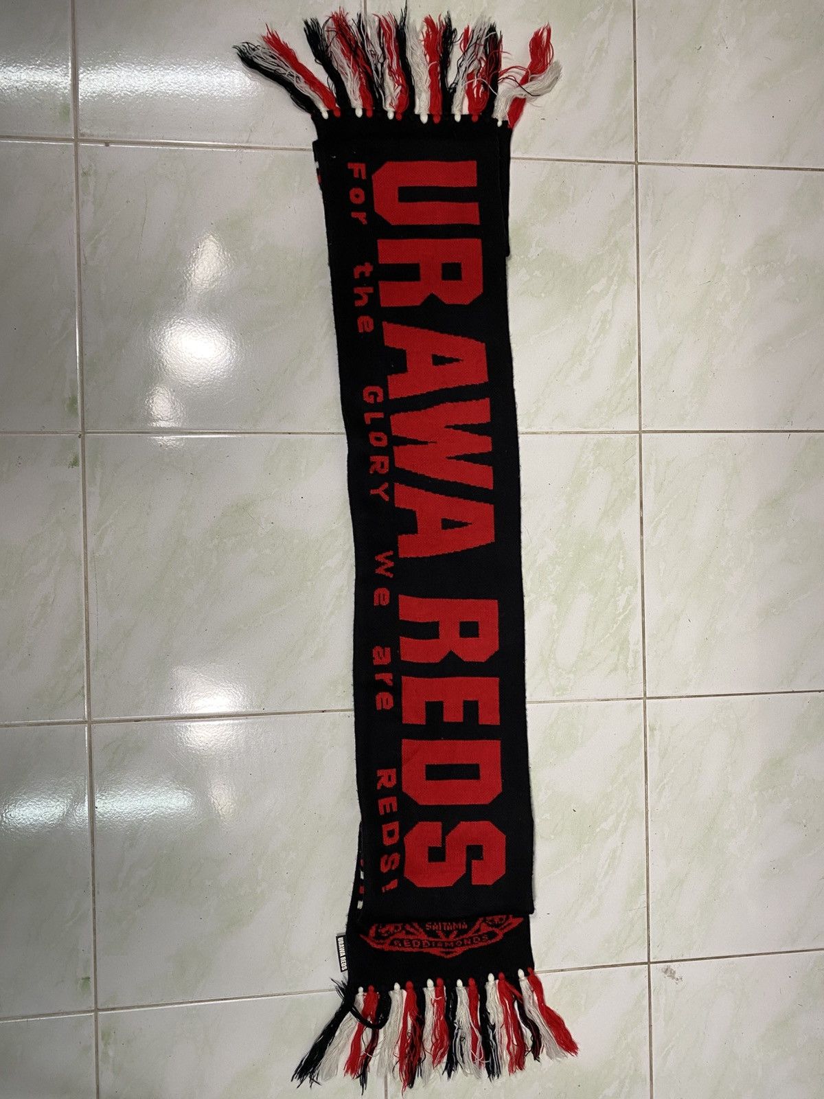 Japanese Brand Vintage muffler Football Team Urawa Reds Big Log Size ONE SIZE - 14 Thumbnail